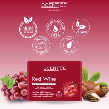 premium organic red wine soap
